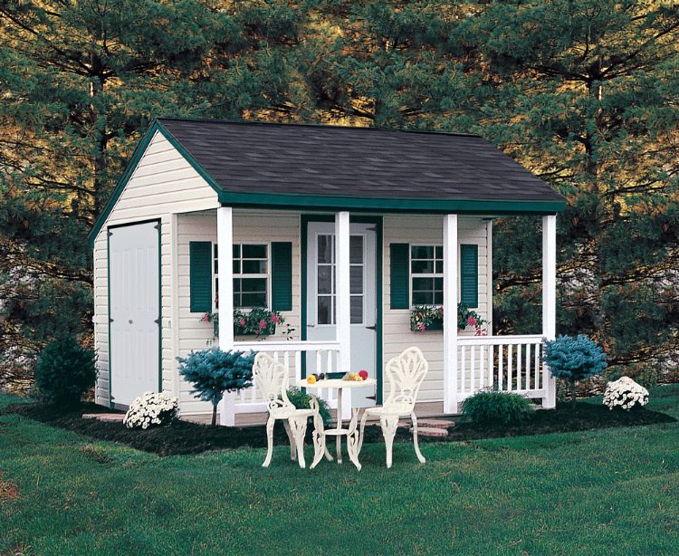 The Cabana Shed - Full Length Front Porch
