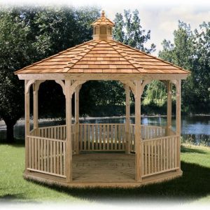 Octagon Elegant Gazebo, Wood, #6