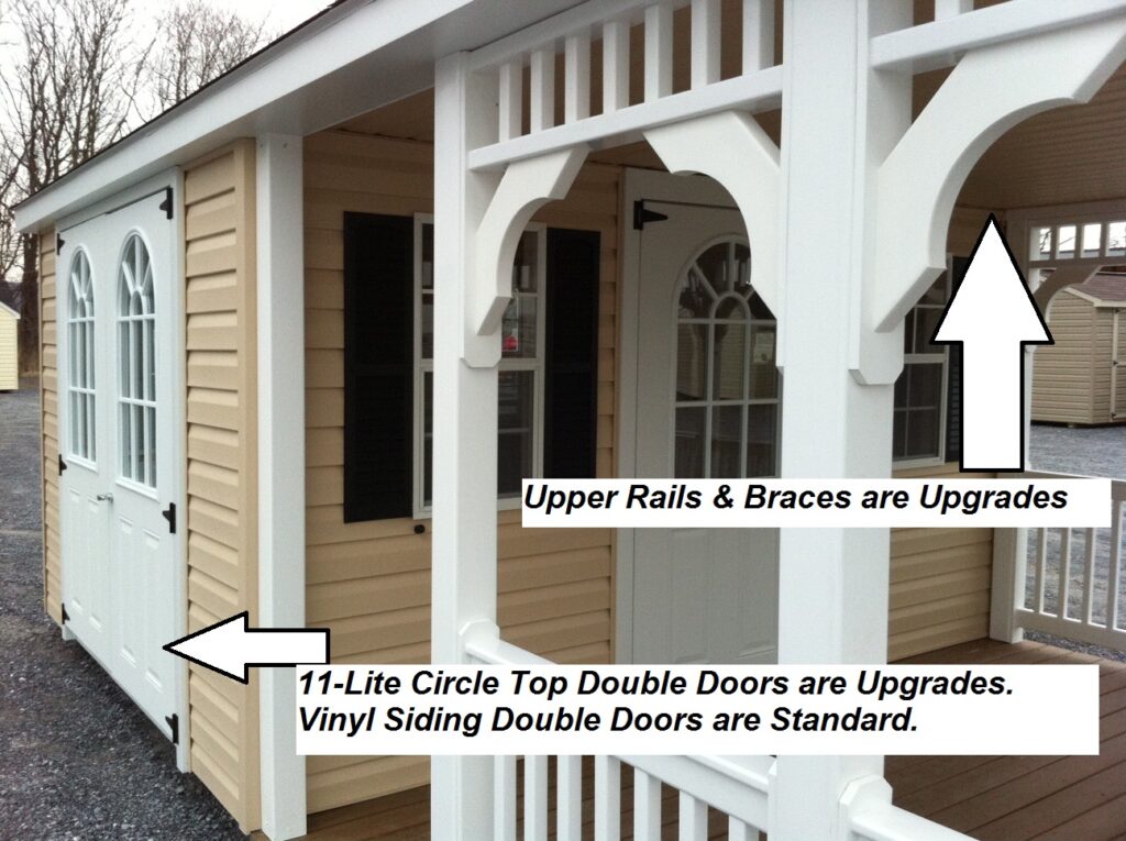Pool House Shed railings and double doors upgrade