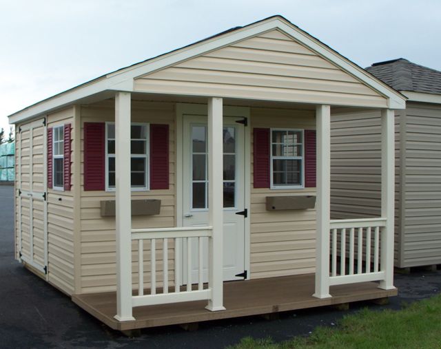 beige porch patio with red accents and double side door with strong hinge options