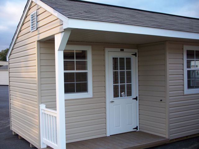Porch Nook trimmed windows