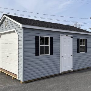 12' x 18' Workshop Garage, Vinyl Sided - IN STOCK!