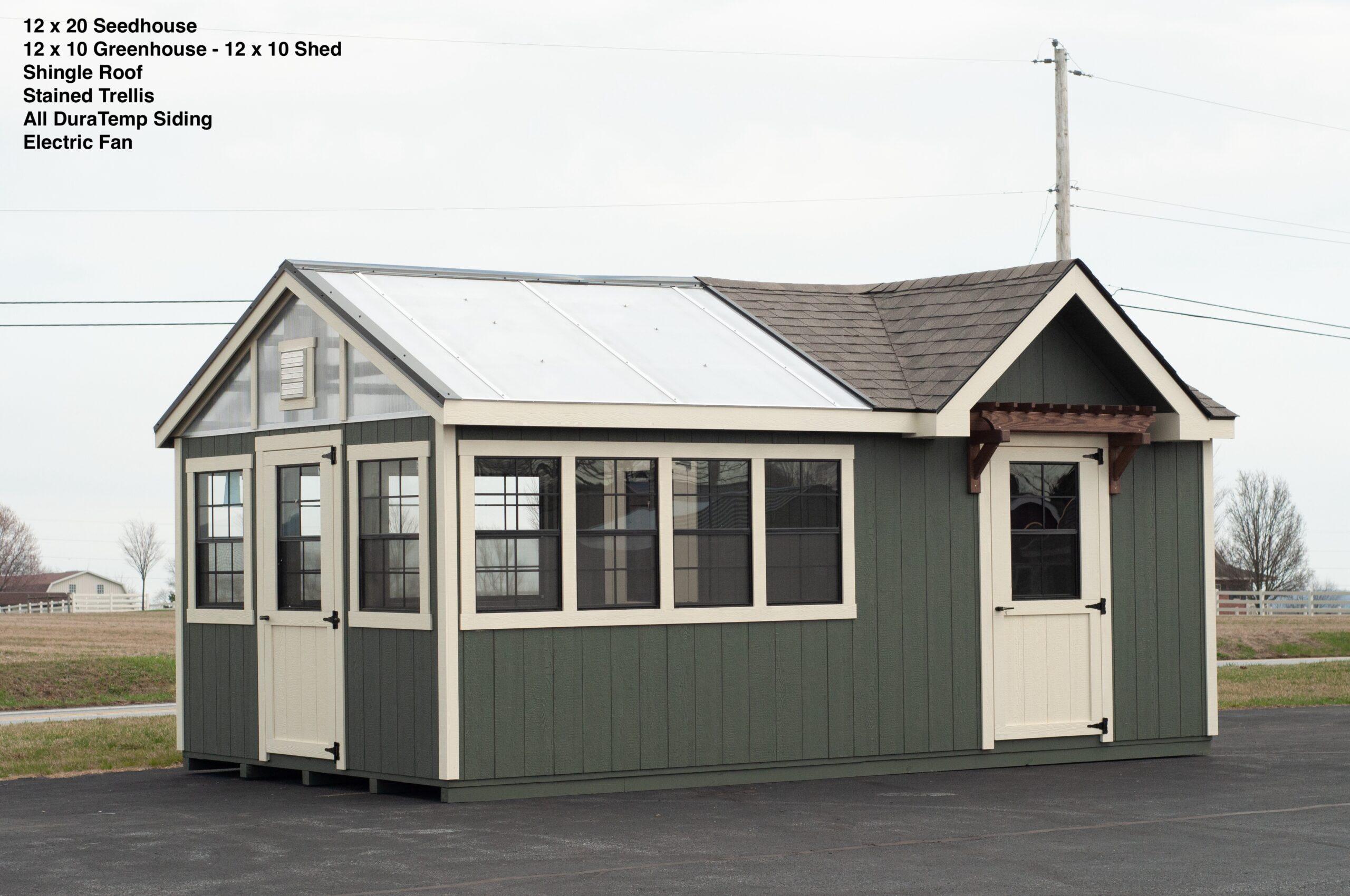 Seedhouses - 1/2 Shed | 1/2 Greenhouse - Image 2